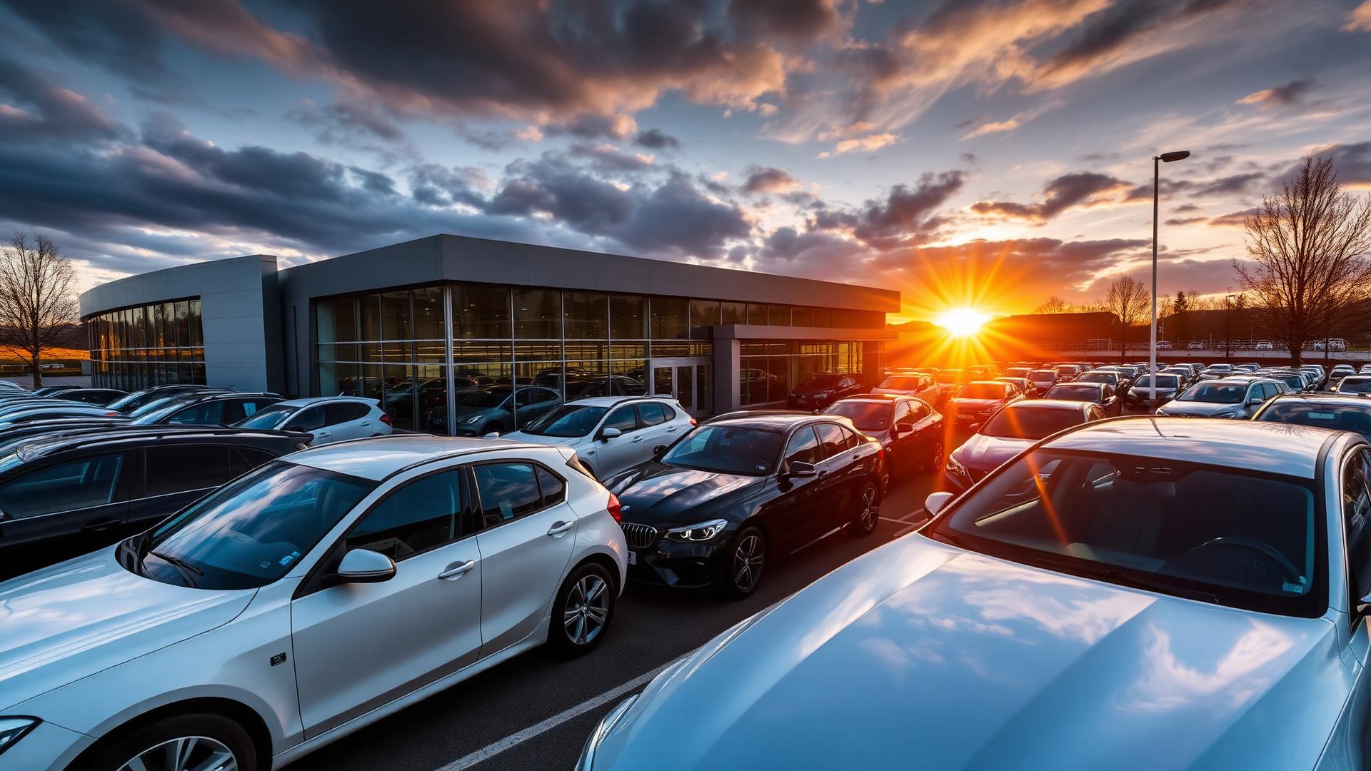 Vista do parque de viaturas da AutoBiz em Viseu